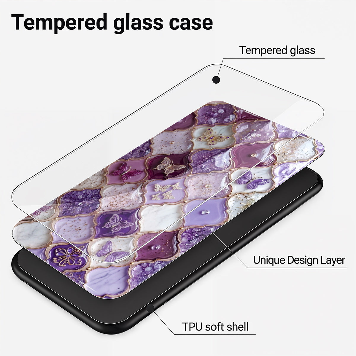 Butterfly Phone Case Amethyst Butterfly