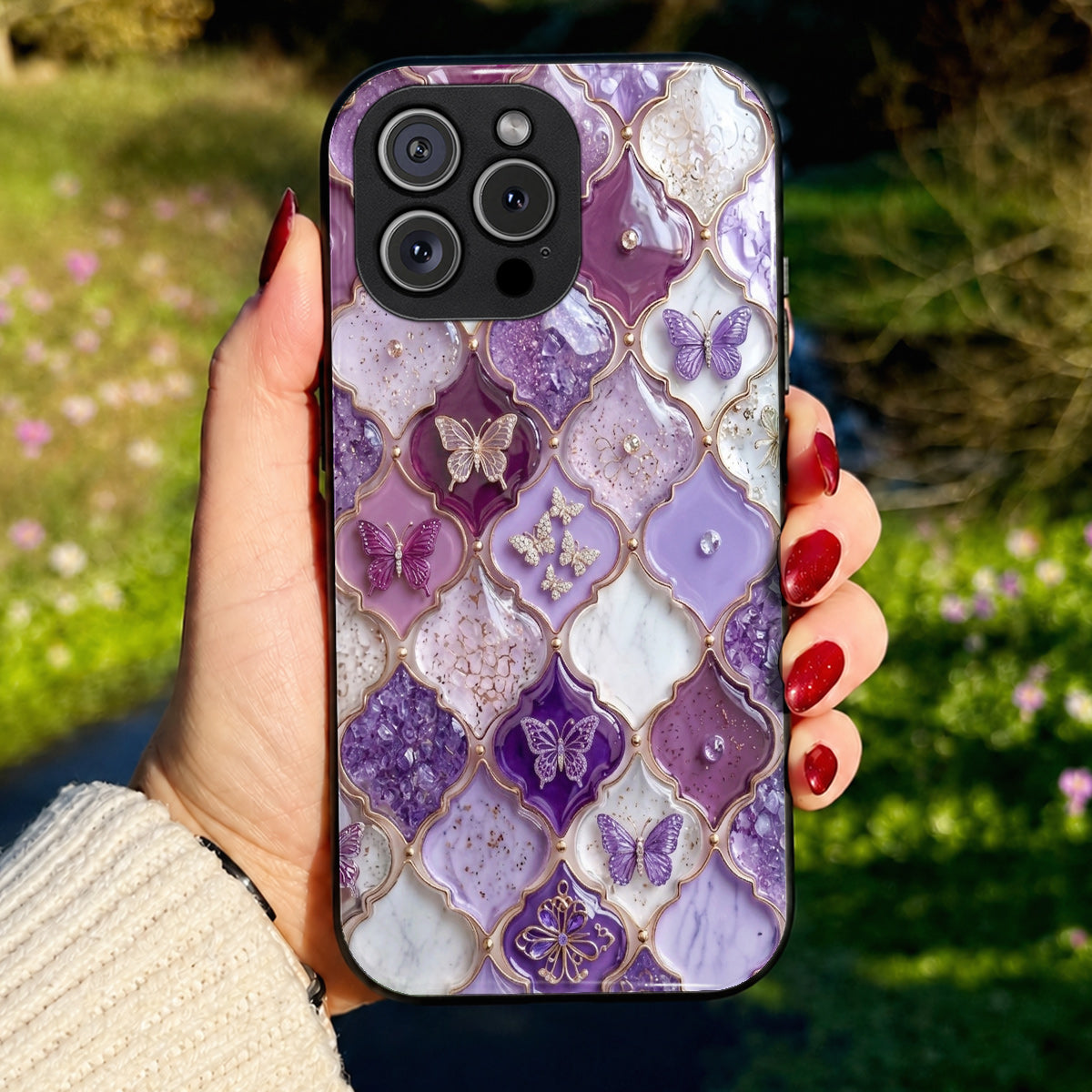 Butterfly Phone Case Amethyst Butterfly