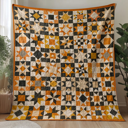 Quilted Blanket Harvest Star Patchwork