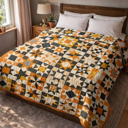 Quilted Blanket Harvest Star Patchwork