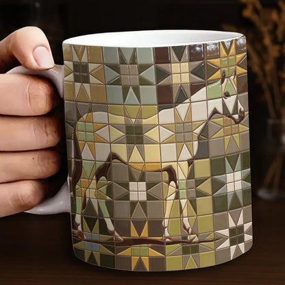 Horse Ceramic Mug Patchwork Prairie Horse