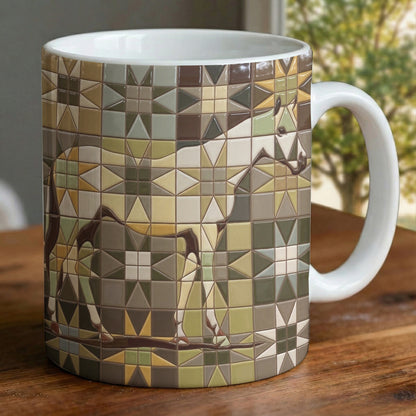 Horse Ceramic Mug Patchwork Prairie Horse