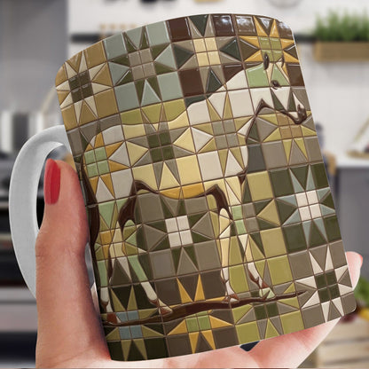 Horse Ceramic Mug Patchwork Prairie Horse