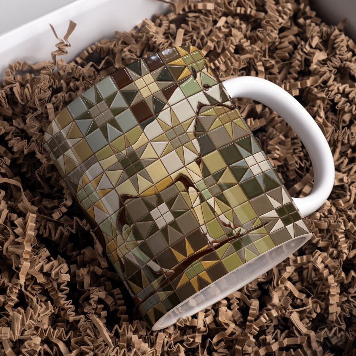 Horse Ceramic Mug Patchwork Prairie Horse