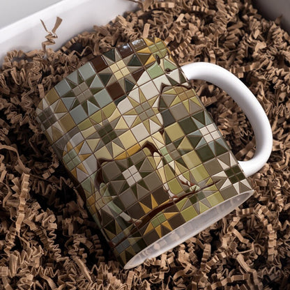 Horse Ceramic Mug Patchwork Prairie Horse