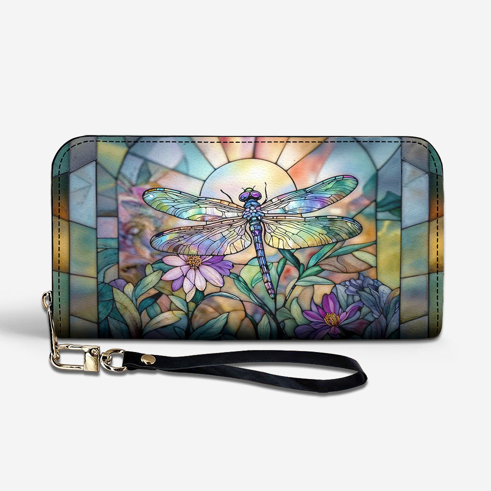 Dragonfly Bloom Leather Wallet Ethereal Dragonfly Bloom Sanctuary