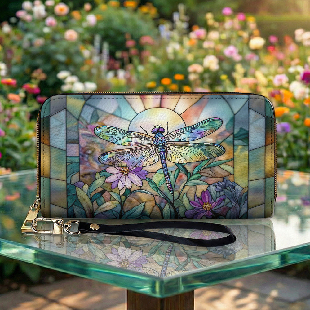 Dragonfly Bloom Leather Wallet Ethereal Dragonfly Bloom Sanctuary