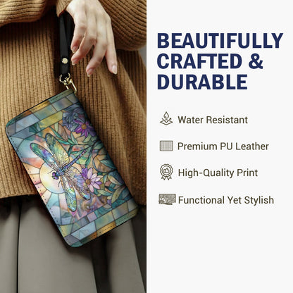 Dragonfly Bloom Leather Wallet Ethereal Dragonfly Bloom Sanctuary