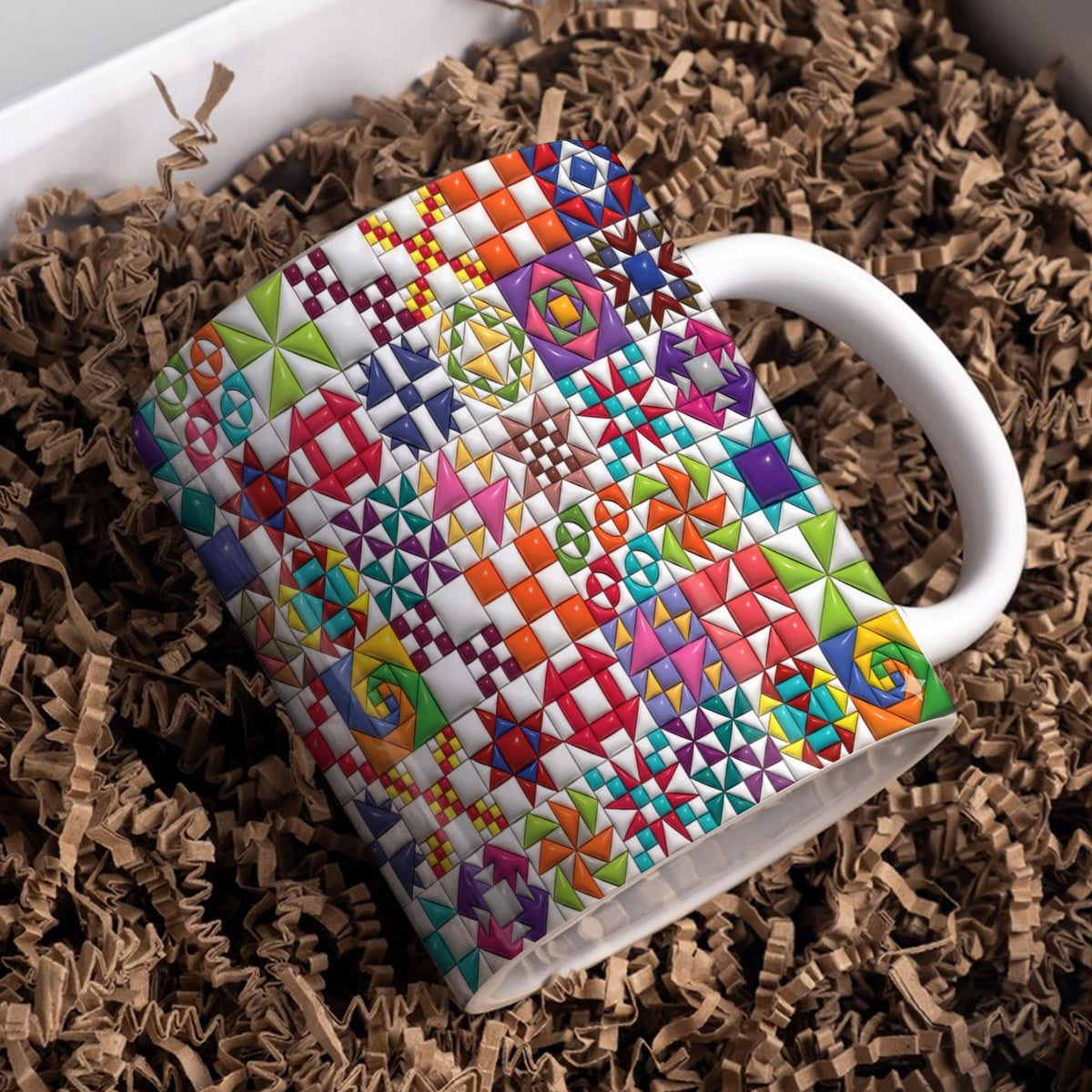 Sewing Lover 11Oz Mug Colorful Quilt Blocks