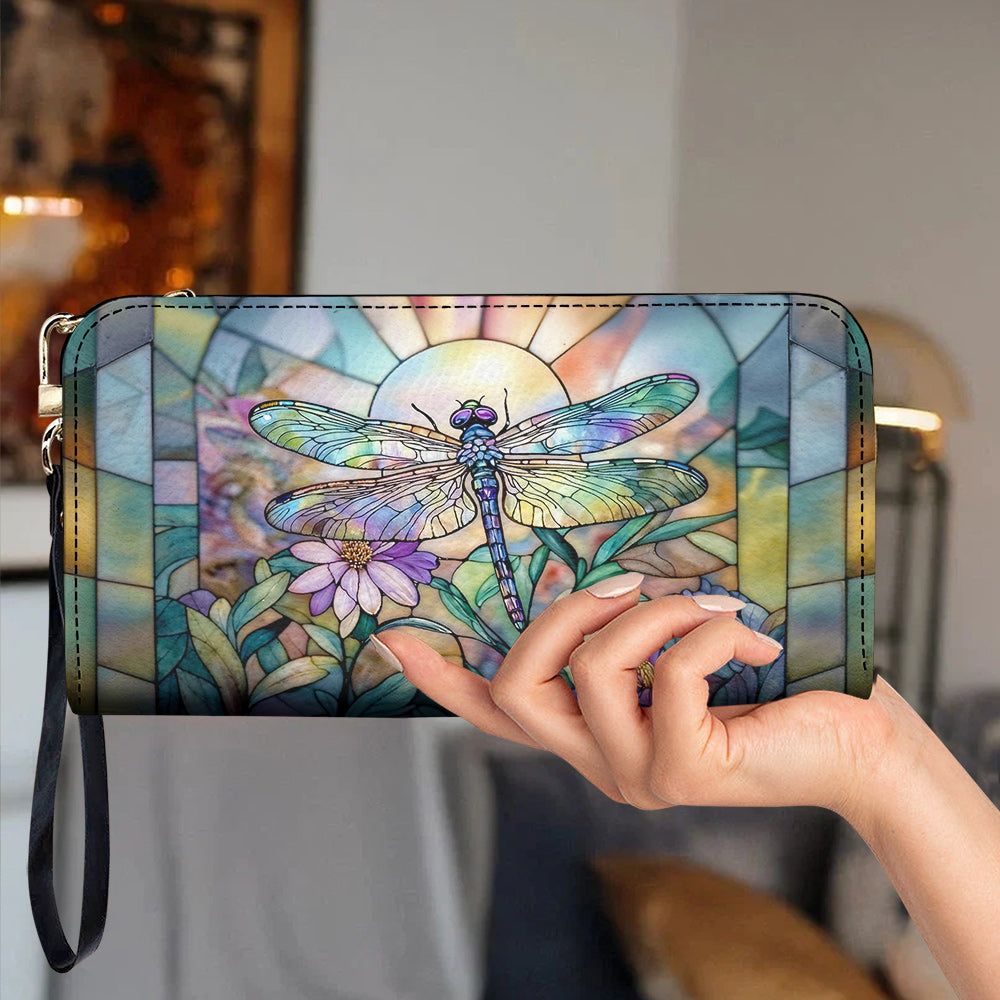 Dragonfly Bloom Leather Wallet Ethereal Dragonfly Bloom Sanctuary