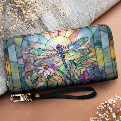 Dragonfly Bloom Leather Wallet Ethereal Dragonfly Bloom Sanctuary