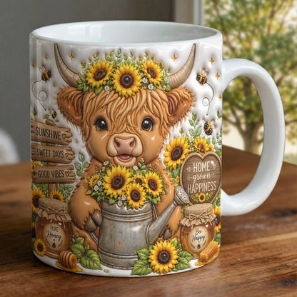 Highland Cow Ceramic Mug Sunshine & Honey Garden