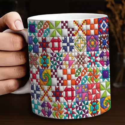 Sewing Lover 11Oz Mug Colorful Quilt Blocks