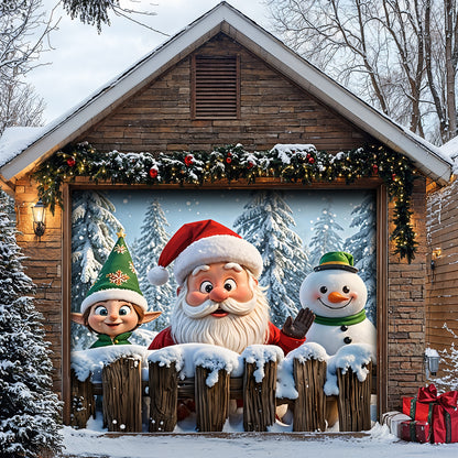 Christmas Garage Door Banner Decoration - Santa’s Jolly Crew