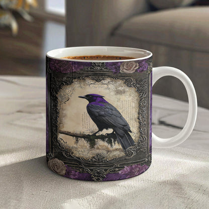Gothic Ceramic Mug Violet Raven