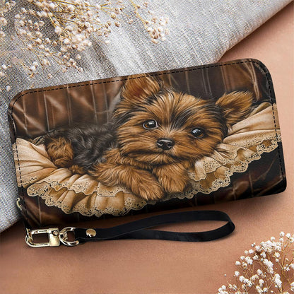Yorkshire Terrier Leather Wallet Sweet Yorkie