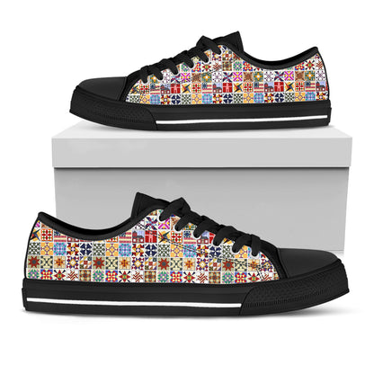 Sewing Lover Women's Low Top Shoes Quilt Blocks
