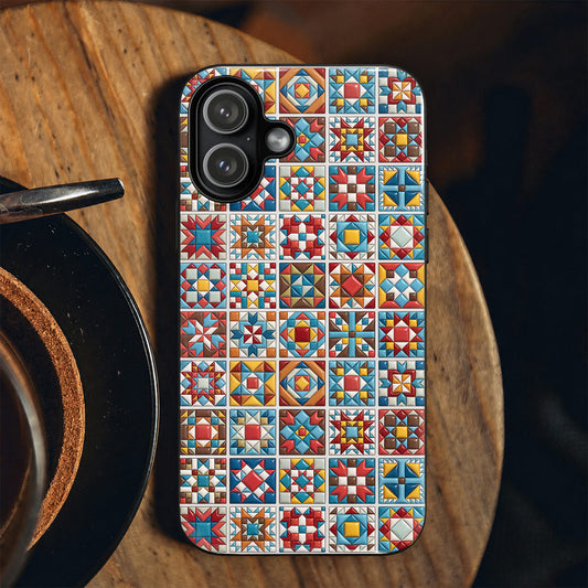 Sewing Lover Phone Case Chromatic Quilt Blocks