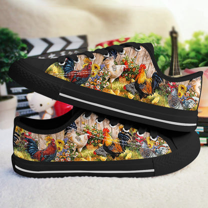 Chicken Women's Low Top Shoes Rustic Roamers