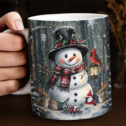 Winter Ceramic Accent Mug Winter's Forest Friends