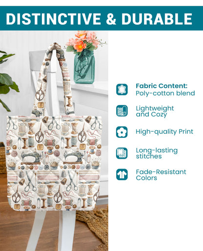 Sewing Lover Quilted Tote Bag Quilting Essentials