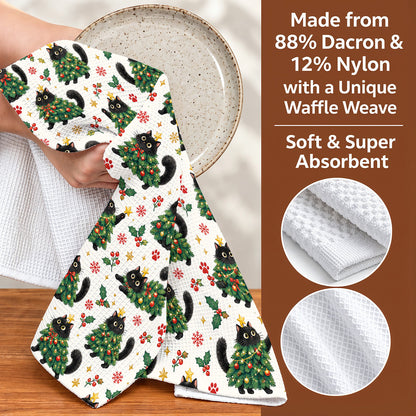 Christmas Kitchen Towel Meowy Little Christmas