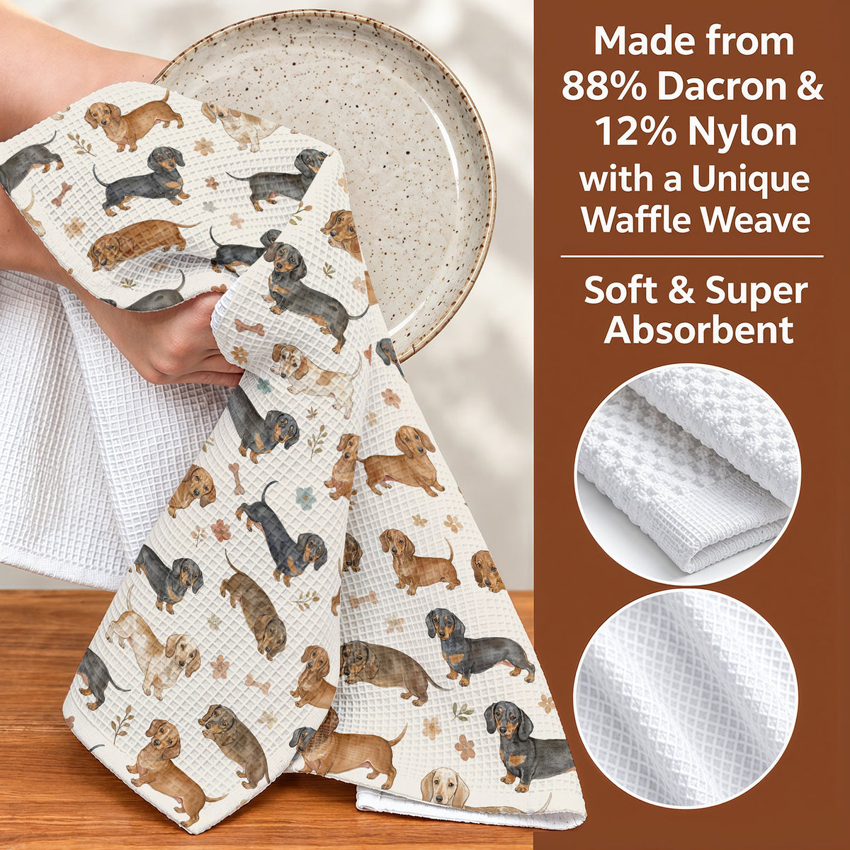 Dachshund Kitchen Towel Cozy Dachshund Companions