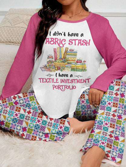 Sewing Lover Raglan Lounge Pajamas Textile Investment Portfolio