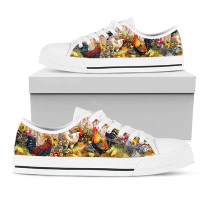 Chicken Women's Low Top Shoes Rustic Roamers