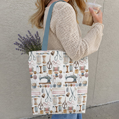 Sewing Lover Canvas Tote Bag Quilting Essentials