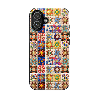 Sewing Lovers Phone Case Glossy Quilt Blocks