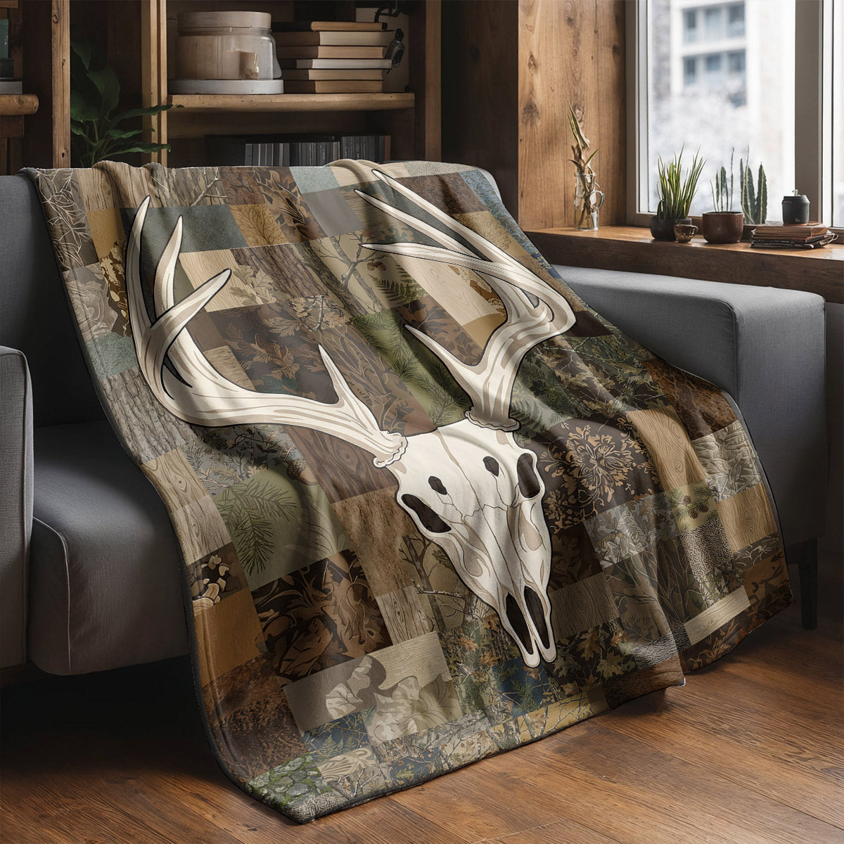Deer Hunting Fleece Blanket Whitetail Heritage