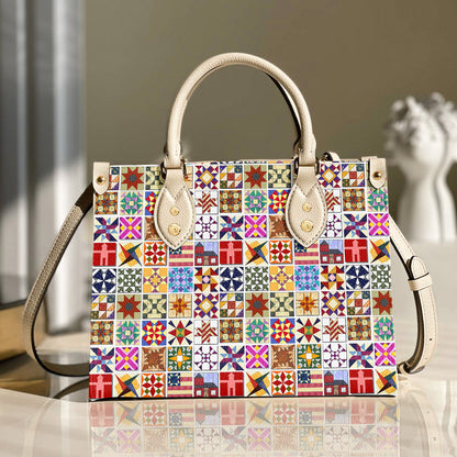 Sewing Lover Leather Handbag Quilt Blocks