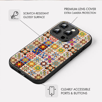 Sewing Lovers Phone Case Glossy Quilt Blocks