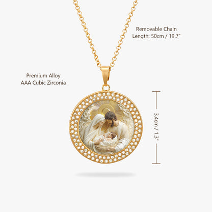 God Pendant Necklace Holy Family
