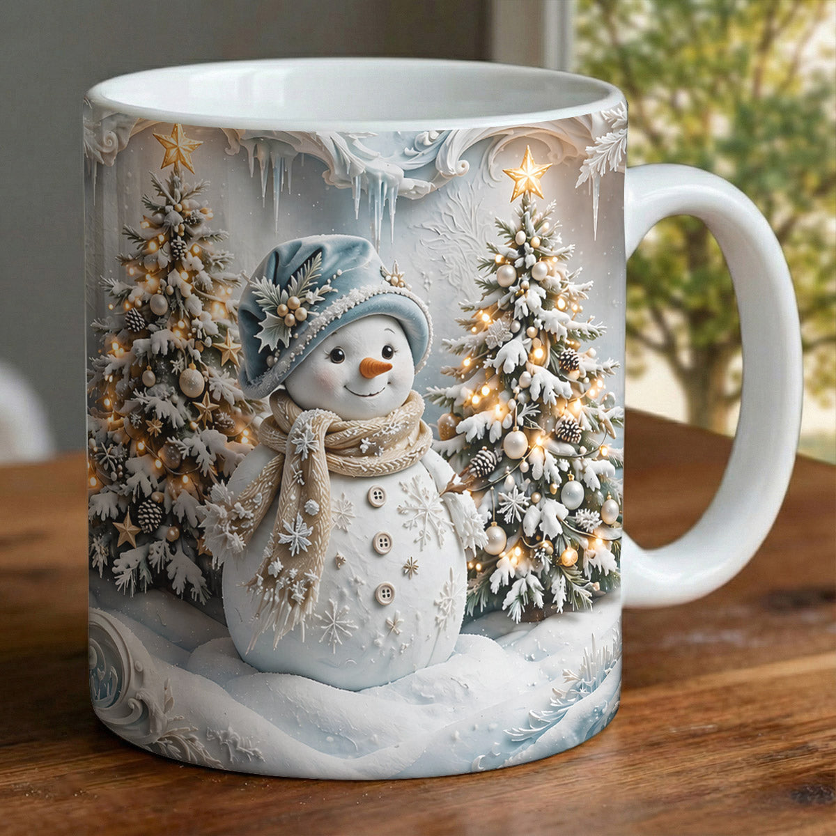 Christmas Ceramic Mug Winter Wonderland Snowman