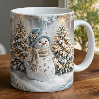 Christmas Ceramic Mug Winter Wonderland Snowman