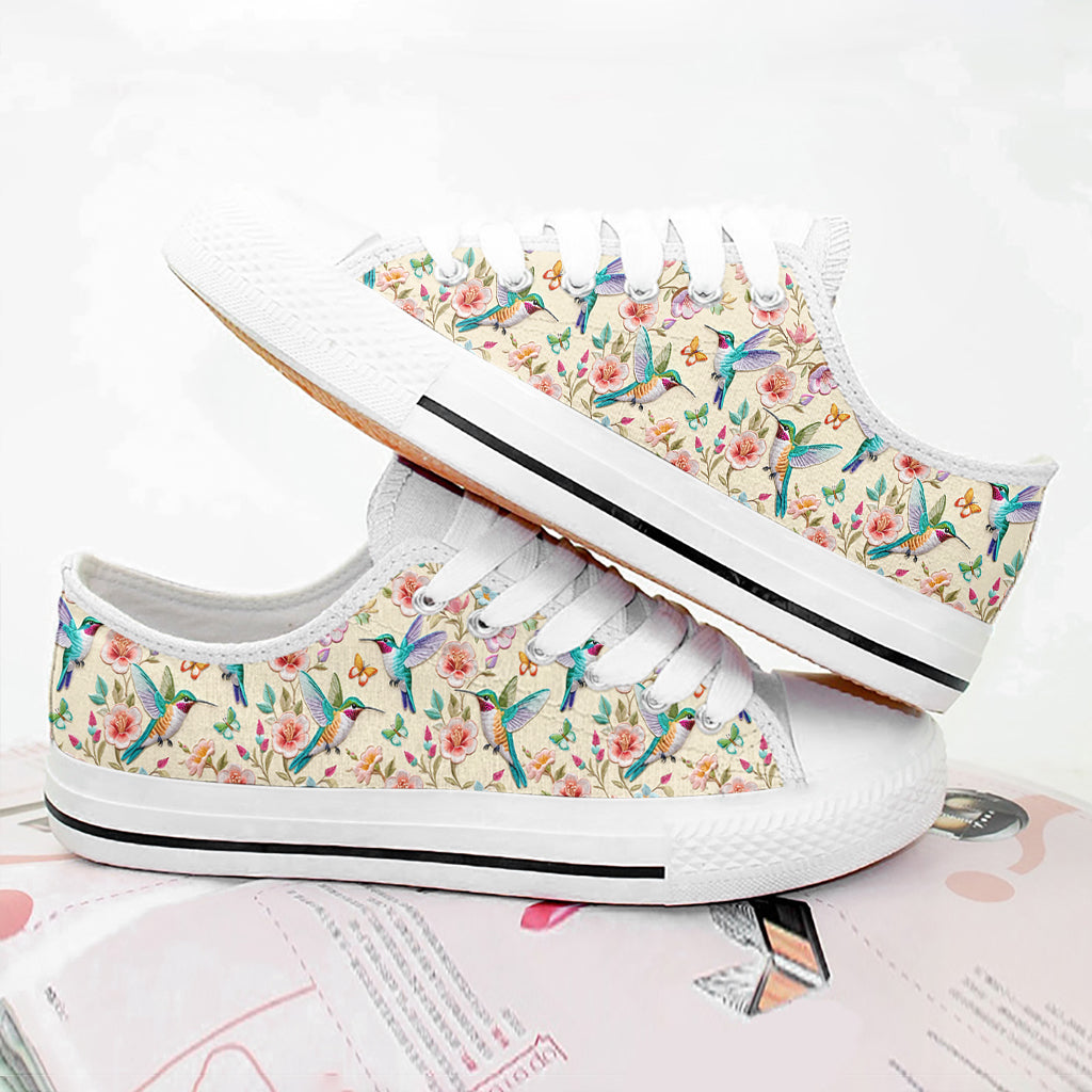 Hummingbird Women's Low Top Shoes Humming Blossoms