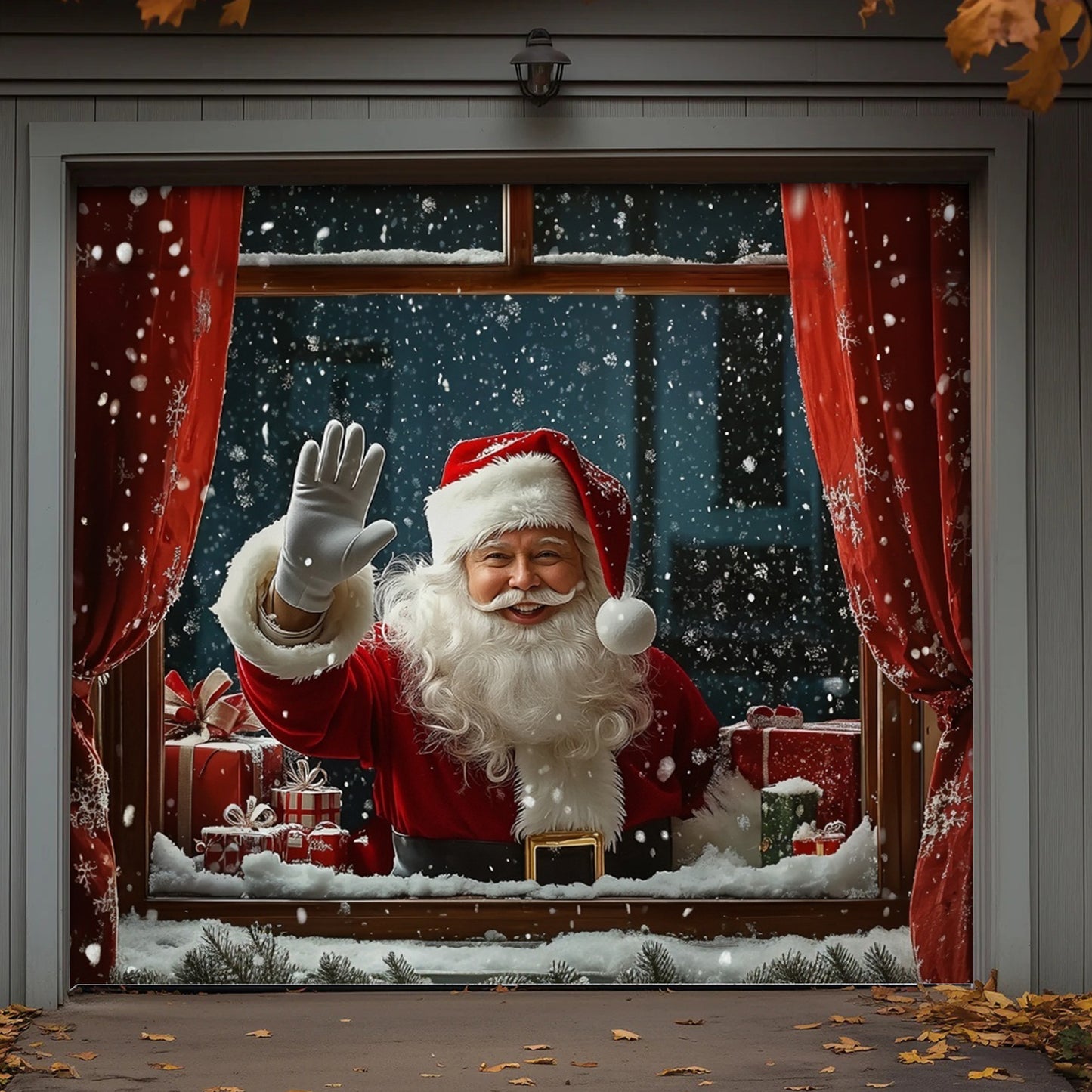 Christmas Garage Door Banner Decoration - Shineful Garage Door Banner Decoration - Santa Spreading Christmas Cheer
