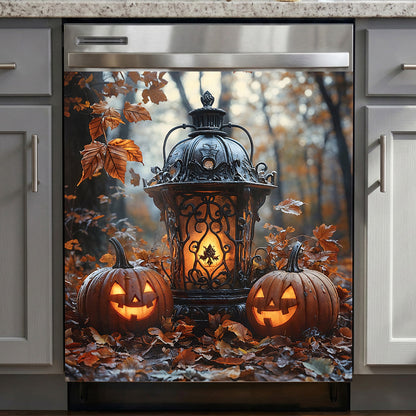 Halloween Magnetic Dishwasher Cover Lantern of the Laughing Pumpkins