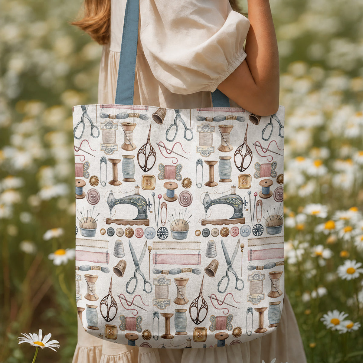 Sewing Lover Canvas Tote Bag Quilting Essentials