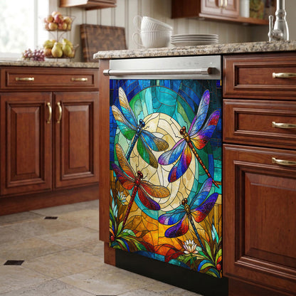 Dragonfly Magnetic Dishwasher Cover Moonlit Garden