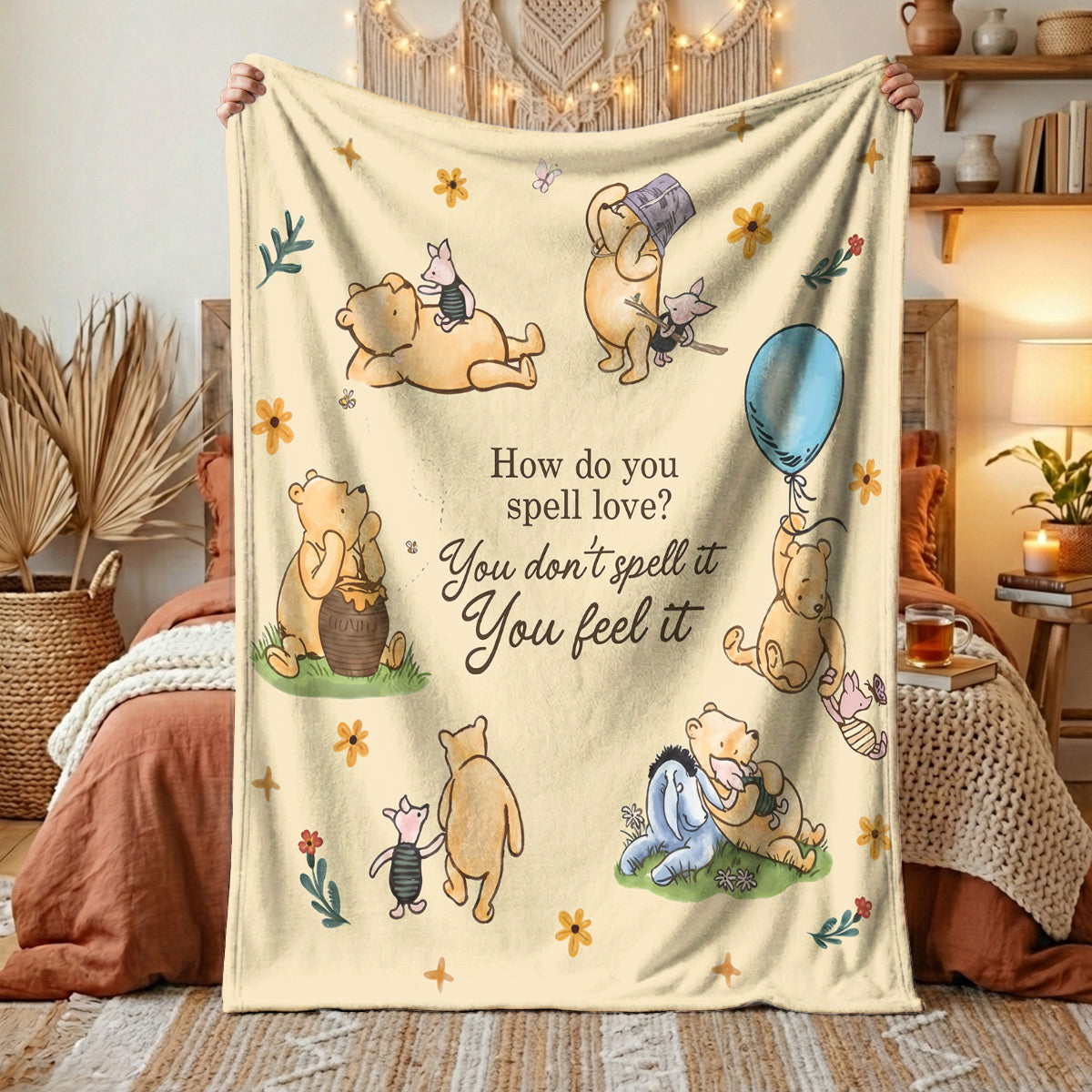 Pooh Fleece Blanket Pooh The Love