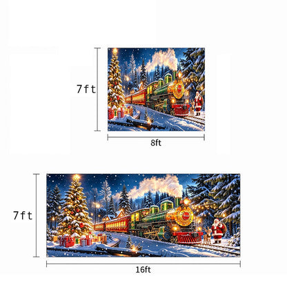 Christmas Garage Door Banner Decoration - Christmas Express Through The Snow