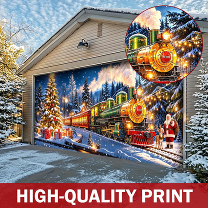 Christmas Garage Door Banner Decoration - Christmas Express Through The Snow
