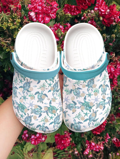 Sea Turtle Graphic Clogs Tide Turtles