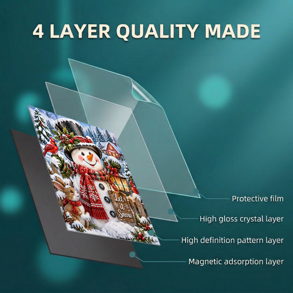 Christmas Magnetic Dishwasher Cover Snowman Lovers