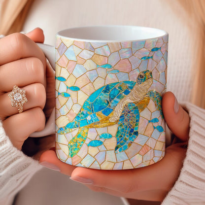 Sea Turtle 11 oz Mug Ocean Grace Stained Glass Sea Turtle