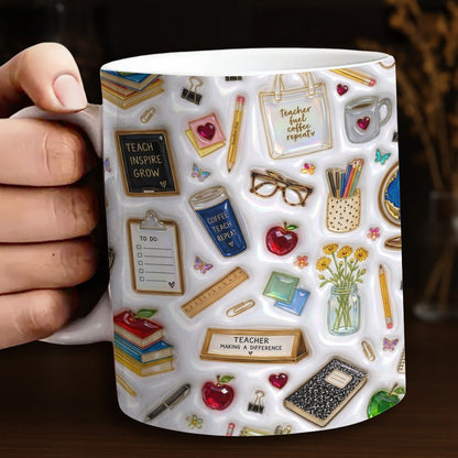 Teacher Ceramic Mug Teacher Fuel Coffee Repeat