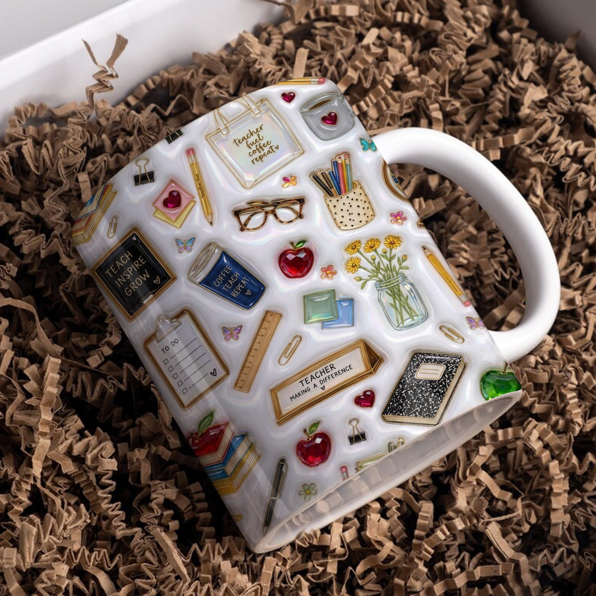 Teacher Ceramic Mug Teacher Fuel Coffee Repeat